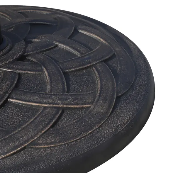 Outsunny 19KG Resin Umbrella Base Garden Parasol Base Stand Round Sun Shade Holder Suitable For Pole Between Φ38mm to Φ48mm - 9