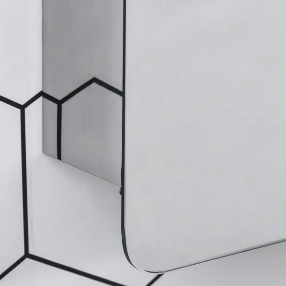 kleankin Bathroom Storage Cabinet w/Sliding Mirror Door, Wall Mounted Bathroom Cabinet with 3 Shelves, Stainless Steel Frame, 46W x 66H cm - 9