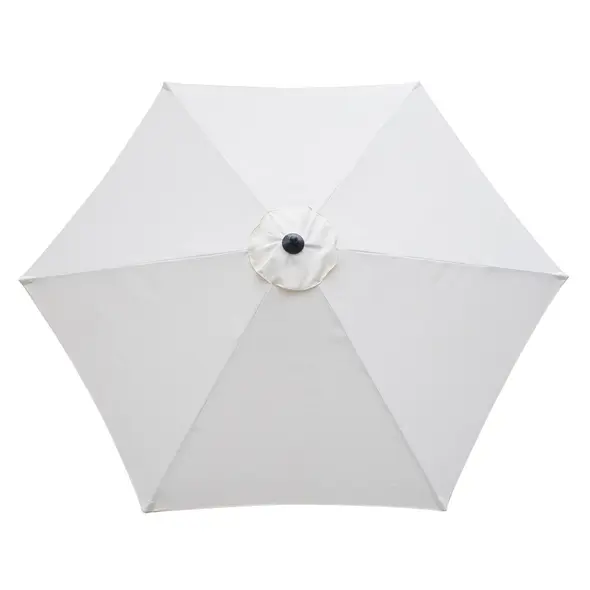 Outsunny 2.8m Garden Parasol Umbrella, Round Outdoor Market Table Umbrella Sun Shade Canopy, Off-White - 9