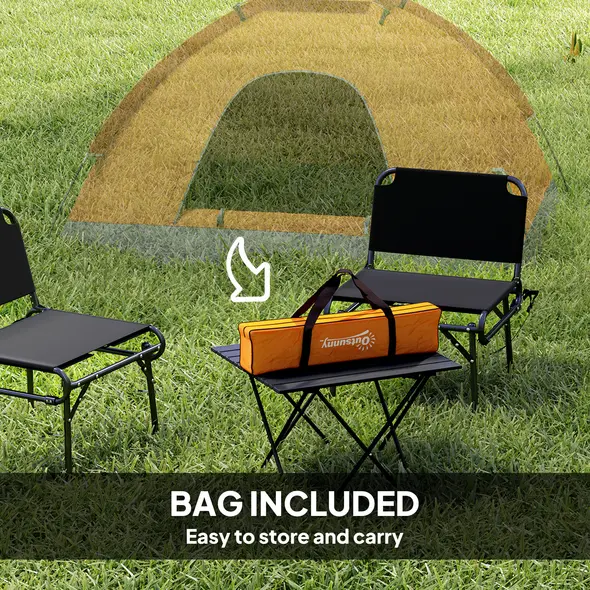 Outsunny 2 Person Camping Tent, Dome Tent with Zipped Doors, Storage Pocket, Portable Handy Bag, Orange - 6