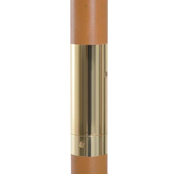 Outsunny 2.5m Wood Garden Parasol Sun Shade Patio Outdoor Wooden Umbrella Canopy Coffee - 9