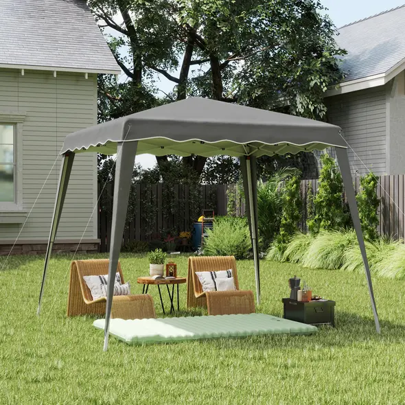 Outsunny 2.5 x 2.5M Pop up Garden Tent - Grey - 2