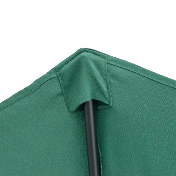 Outsunny 2.7m Garden Half Parasol, Outdoor Balcony Umbrella with 5 Steel Ribs, Patio Sun Shade, Green - 8