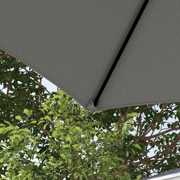 Outsunny 2.5m Rotating Cantilever Parasol - Light Grey - 8