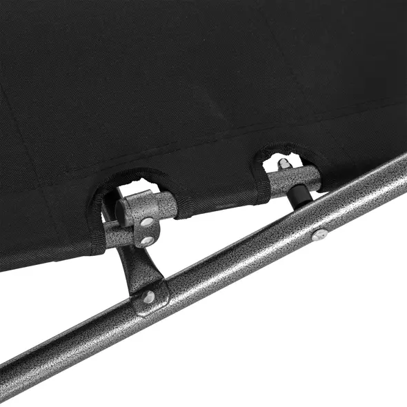 Outsunny 2 in 1 Folding Sun Lounger Reclining Garden Chair Set of 2 with 2-Level Adjustable Backrest, Outdoor Zero Gravity Recliner Garden Chairs with Head Pillow and Armrests, Black - 8