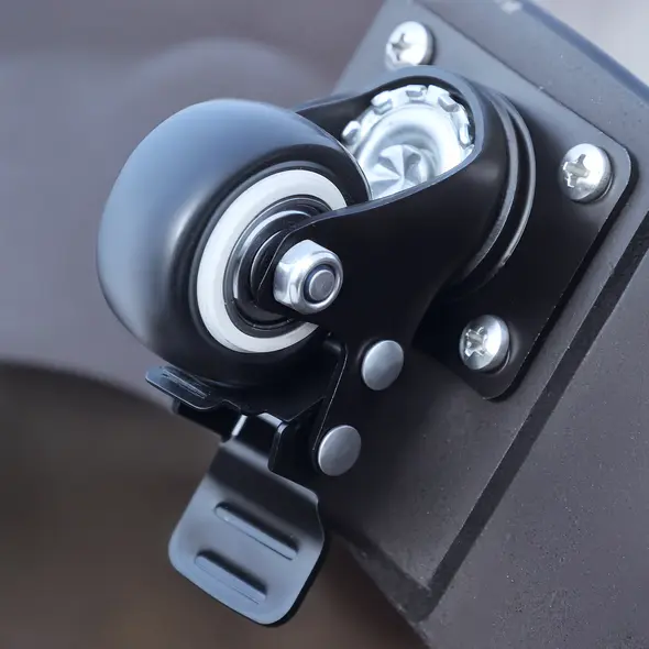 Outsunny 22.7kg Resin Patio Parasol Base Umbrella Stand Weight Deck Garden Sunshade Holder Round w/ Wheels Brakes Outdoor - 9