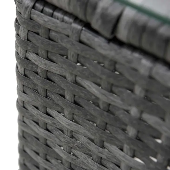 Outsunny 2-Seater Rattan Table Chair Bistro Garden Furniture Set Wicker Table Outdoor Patio - 9