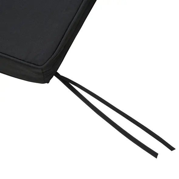 Outsunny 2-Seater Garden Bench Cushion with Ties, Swing Chair Cushion, Replacement Cushion for Outdoor Furniture, 110 x 46 cm, Black - 9