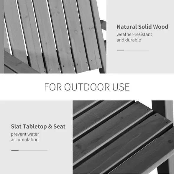 Outsunny 2-Seater Garden Bench Antique Loveseat for Yard, Lawn, Porch, Patio, Steel, Grey - 7