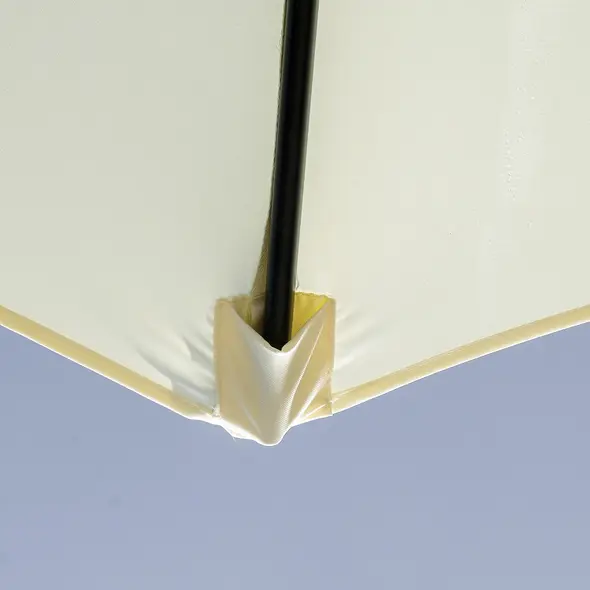 Outsunny 3(m) Tilting Parasol Garden Umbrellas, Outdoor Sun Shade with 8 Ribs, Tilt and Crank Handle for Balcony, Bench, Garden, Beige - 9