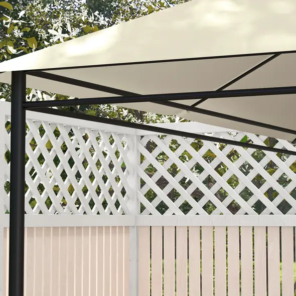 Outsunny 3 x 4m Gazebo Canopy Replacement Cover, Gazebo Roof Replacement (TOP COVER ONLY), Cream White - 8