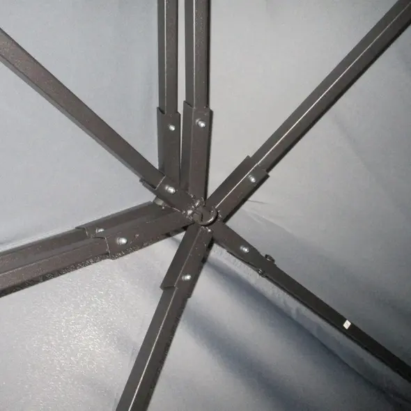 Outsunny 3 x 4m Aluminium Garden Gazebo, Marquee Canopy Shelter Pavilion Party Tent with Nets and Curtains for Garden and Deck, Dark Grey - 9