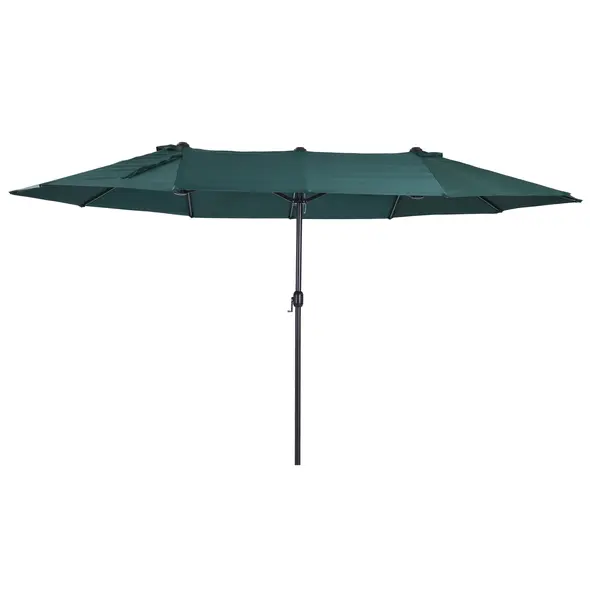 Outsunny 4.6m Double Garden Parasol - Green - 1