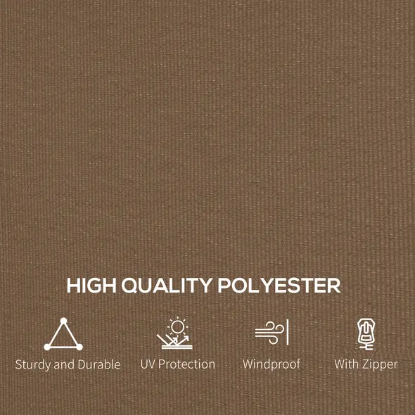 Outsunny 4 Pack Replacement Gazebo Curtains Privacy Panel for Most 3 x 4m Gazebo Canopy Pavillion Outdoor Shelter Sidewalls Accessories Dark Brown - 7