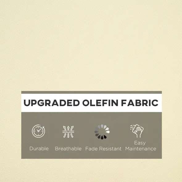 Outsunny 4 Pieces Outdoor Seat and Back Cushion Set Patio Deep Seating Chair Replacement Cushion, Beige - 4