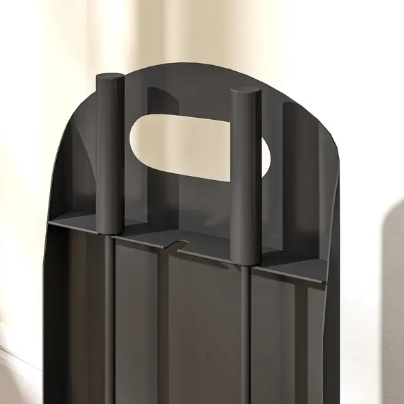 Outsunny 4 Pieces Fireplace Companion Set, Metal Fireplace Accessories Fireside Companion Set with Broom, Shovel, Poker, Bucket, Black - 9