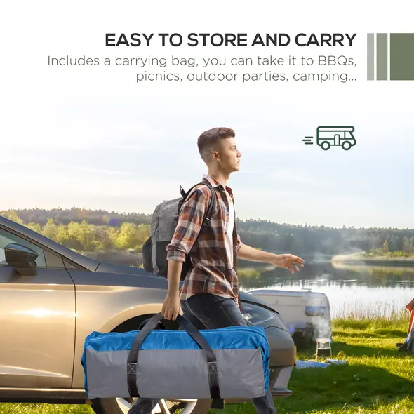 Outsunny 3.5 x 3.5M Camping Gazebo, Outdoor Event Shelter Dome Tent Garden Sun Shelter Patio Spire Arc Pavilion Camp Sun Shade Tent for 6-8 Person, Green - 6