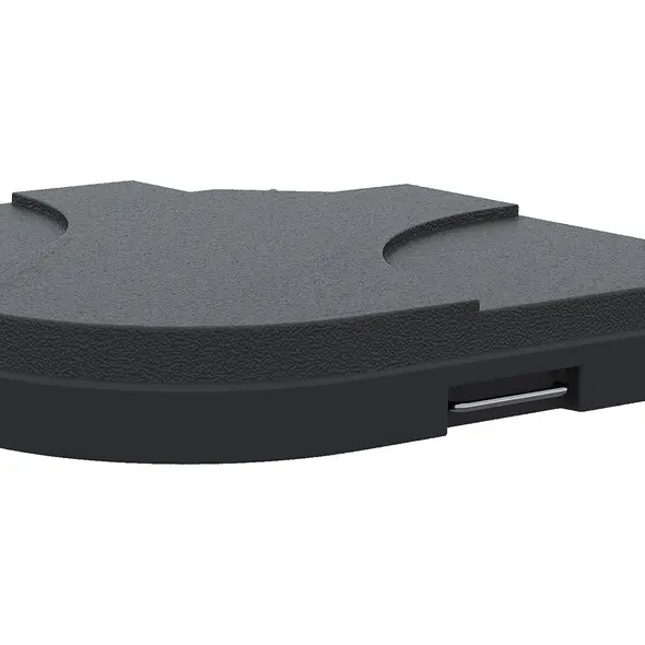 Outsunny 4 Pieces Parasol Base Stand Weights for Banana Hanging Cantilever Umbrella, Water and Sand Filled, Up to 72kg, Black - 9