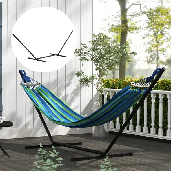 Outsunny 3.6m Extra-long Universal Hammock Stand Metal Frame Garden Camping Picnic Outdoor Patio Replacement – Stand Only - 2