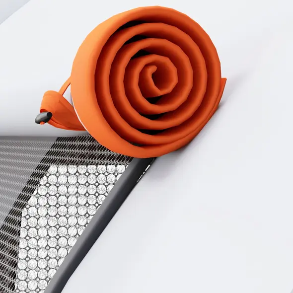 Outsunny 3000mm Waterproof Camping Tent, 5-6 Man Family Tent with Living and Bedroom, Carry Bag Included, Cream and Orange - 8