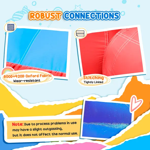 Outsunny 4 in 1 Kids Bouncy Castle Large Sailboat Style Inflatable House Slide Trampoline Water Pool Climbing Wall with Blower Carrybag for Kids Age 3-8, 2.65 x 2.6 x 2m - 6