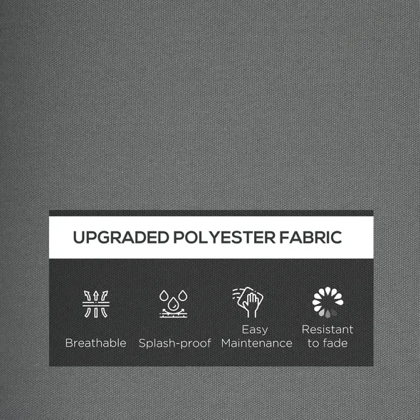 Outsunny 4 Pieces Outdoor Seat Cushions with Backrest, Fabric and PE Rattan Cover, Water Repellent Seat Pads for Chair, Swing, Sofa, Grey - 4