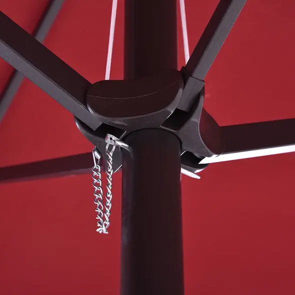 Outsunny 4.6m Double-Sided Patio Parasol Sun Umbrella-Wine Red - 9