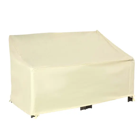 Outsunny 600D Oxford Cloth Furniture Cover, 2 Seater Sofa Protector for Garden Patio, Outdoor, Waterproof, Beige, 140L x 84W x 56/94H cm - 1