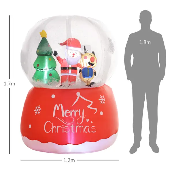 Outsunny 5.5ft Inflatable Snow Globe Christmas Decoration - 3