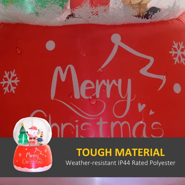 Outsunny 5.5ft Inflatable Snow Globe Christmas Decoration - 5