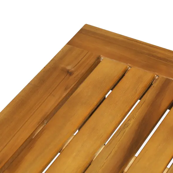 Outsunny 45 x 90cm Acacia Wood Two-Tier Garden Table - 9