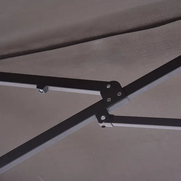 Outsunny 4.6m Garden Parasol Double-Sided Sun Umbrella Patio Market Shelter Canopy Shade Outdoor Grey - 9