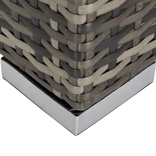 Outsunny 7 Pieces Outdoor PE Rattan Corner Sofa Set, Patio Wicker Conversation Chaise Lounge Furniture w/ Tempered Glass Table-top & Soft Padded Cushion for Garden, Backyard, Lawn, Dark Grey - 8