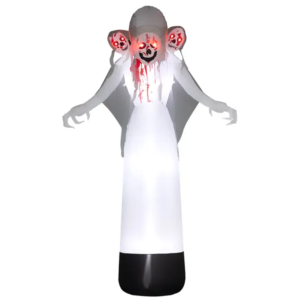 Outsunny 8.9ft Inflatable Three Headed Ghost Halloween Inflatable - 1