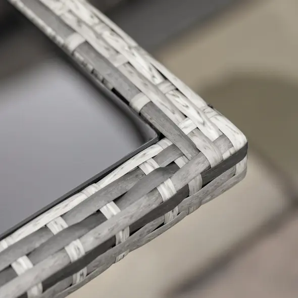 Outsunny 8-Seater Rattan Furniture Set Wicker Weave Patio Dining Table Seat - 8