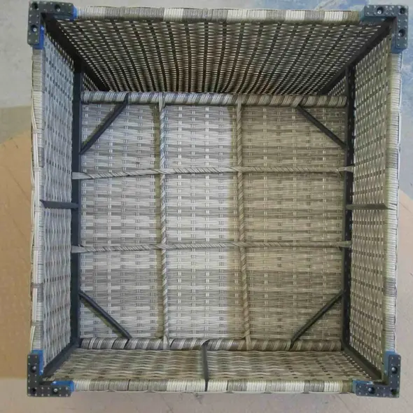 Outsunny Eight-Piece Rattan Garden Set, with Contrast Cushions - Orange/Grey - 9