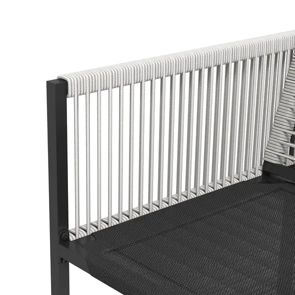 Outsunny Five-Piece Metal Dining Set, with Folding Back Chairs, Light Grey - 9