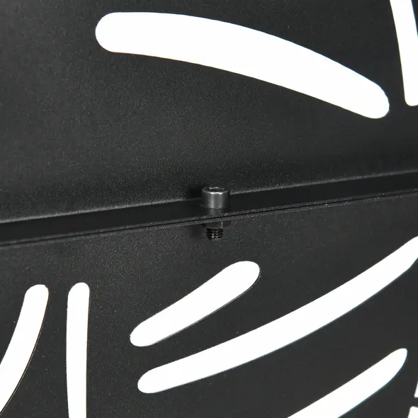 Outsunny Decorative Privacy Screen with Stand, 6.5FT Freestanding Metal Outdoor Divider, Decorative Privacy Panel with Expansion Screws for Garden Patio Pool Hot Tub, Willow Branch Style, Black - 8