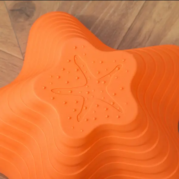 Outsunny Balance Stepping Stones Kids, 6-Piece Starfish Style Non-slip Obstacle Course, Stackable Balance Blocks, Garden Sensory Toys for Toddler 3-8 Years, Indoor Outdoor, Multicoloured - 9