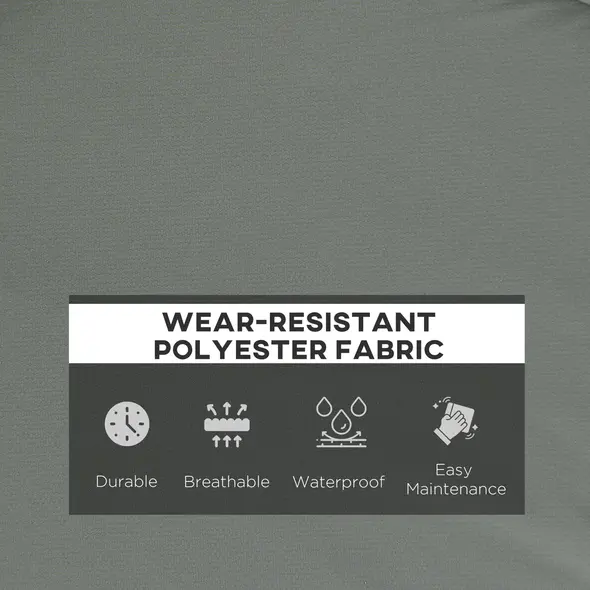 Outsunny Garden Bench Cushion 2 Seater Loveseat Seat Pad for Patio Swing Furniture for Indoor & Outdoor Use, 120 x 50 x 8 cm, Grey - 6