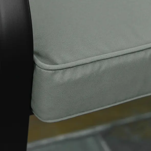 Outsunny Garden Bench Cushion 2 Seater Loveseat Seat Pad for Patio Swing Furniture for Indoor & Outdoor Use, 120 x 50 x 8 cm, Grey - 9