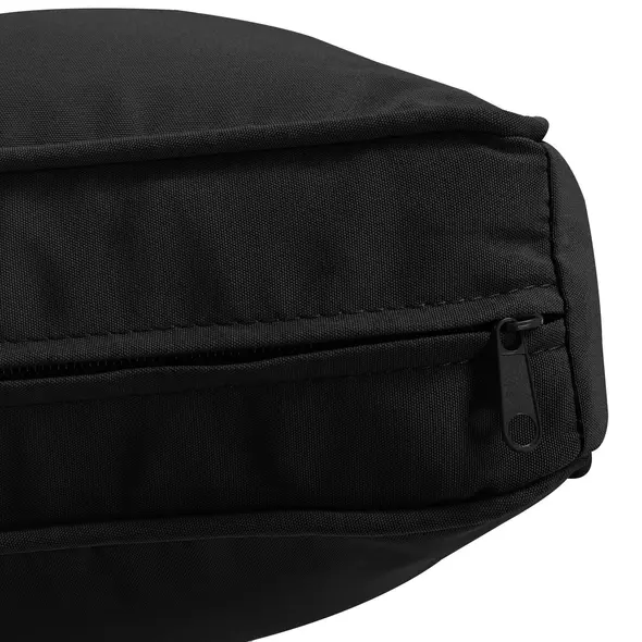 Outsunny Garden Rattan Sofa Cushion Polyester Cover Replacement Outdoor- No Cushion Included, Black - 9