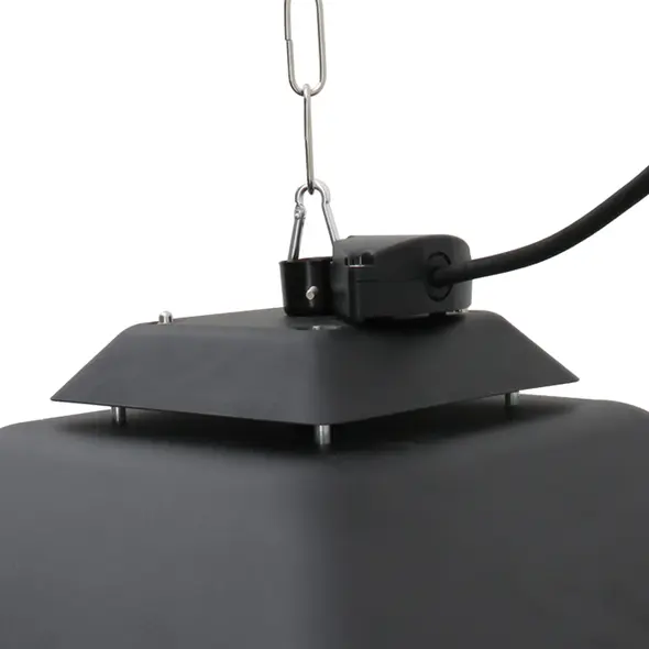 Outsunny Hanging Electric Patio Heater with 2 Power Settings, 1000/2000W Waterproof Ceiling Mounted Aluminium Halogen Infrared Outdoor Heater Warmer with LED Light and Remote Control, Black - 9