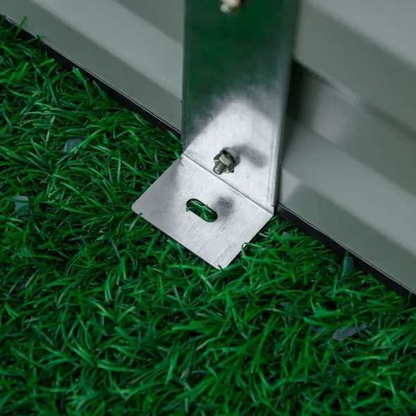 Outsunny Metal Raised Garden Bed Planter Box Outdoor Planters for Growing Flowers, Herbs, Grey, 241x90.5x30cm - 9