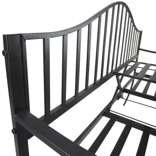 Outsunny Metal Bench W/Table,  150Lx53Wx95H cm - 7