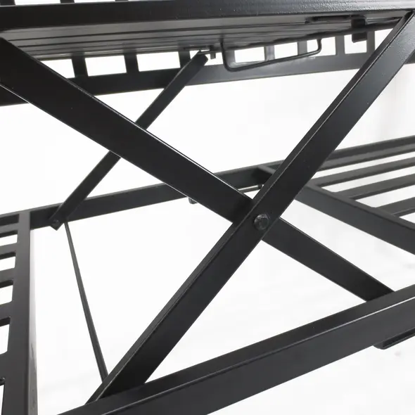 Outsunny Metal Bench W/Table,  150Lx53Wx95H cm - 9