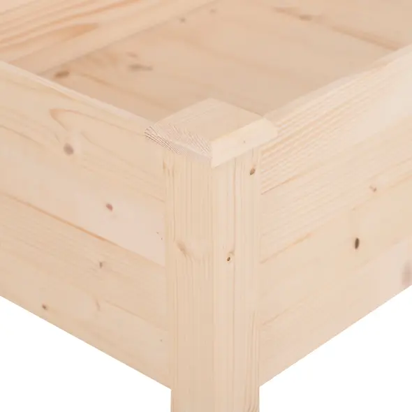 Outsunny Garden Wooden Planters， Non-Woven Fabric, Rectangular Raised Bed,Fir Wood，Indoor/Outdoor, 122.5Lx56.5Wx76H cm - 9