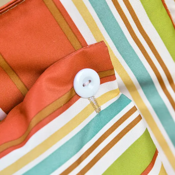 Outsunny Hanging Hammock Chair Swing Chair Thick Rope Frame Safe Wide Seat Indoor Outdoor Home, Patio, Yard, Garde Spot Stylish Multi-Color Stripe - 8