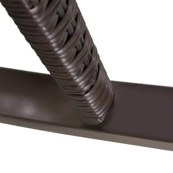 Outsunny Outdoor PE Rattan Rocking Chair Set of 2, Garden Rocking Chair Set with Armrest and Cushion, Brown - 8