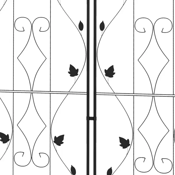 Outsunny Metal Trellis Set of 2, Garden Trellis for Climbing Plants Support Frames, Leaf Design - 7